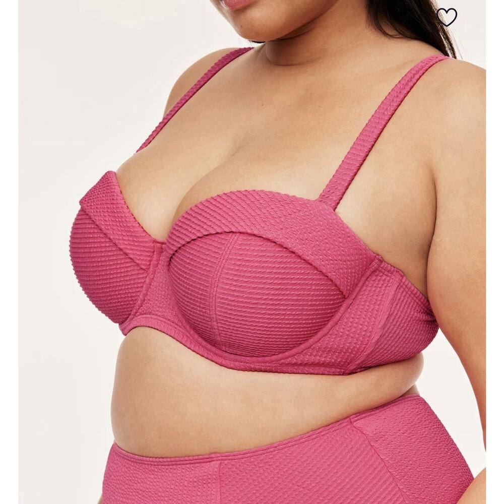 NWT Adore Me Rachelle Contour Pink Bikini Top 40DD